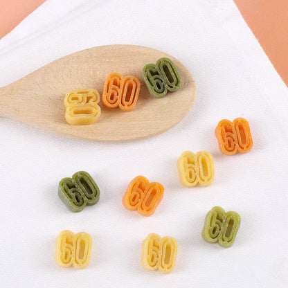 bunte Zahlennudeln zum 60. Geburtstag