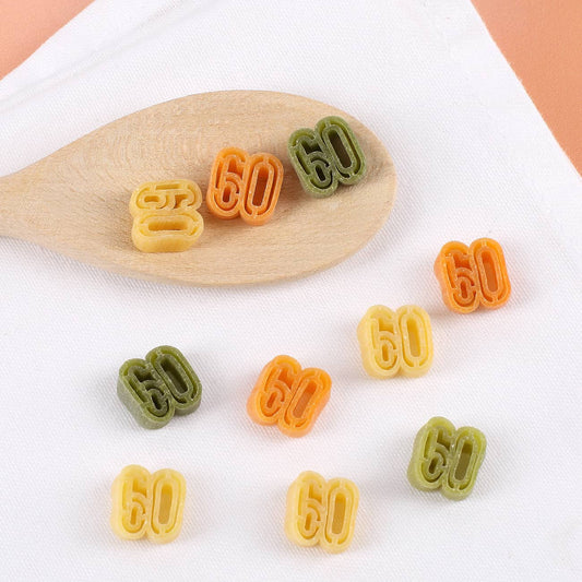 bunte Zahlennudeln zum 60. Geburtstag