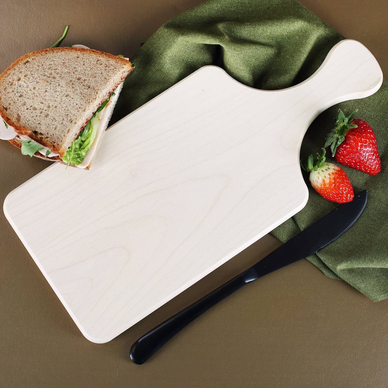 Schneidebrett mit Griff für die Küche
