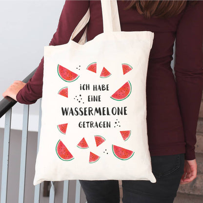Ich habe eine Wassermelone getragen Baumwolltasche mit Melonen-Motiv