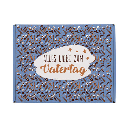 Produktbild der Vatertags-Geschenkbox von oben, mit klar sichtbarem Motiv und neutralem Hintergrund