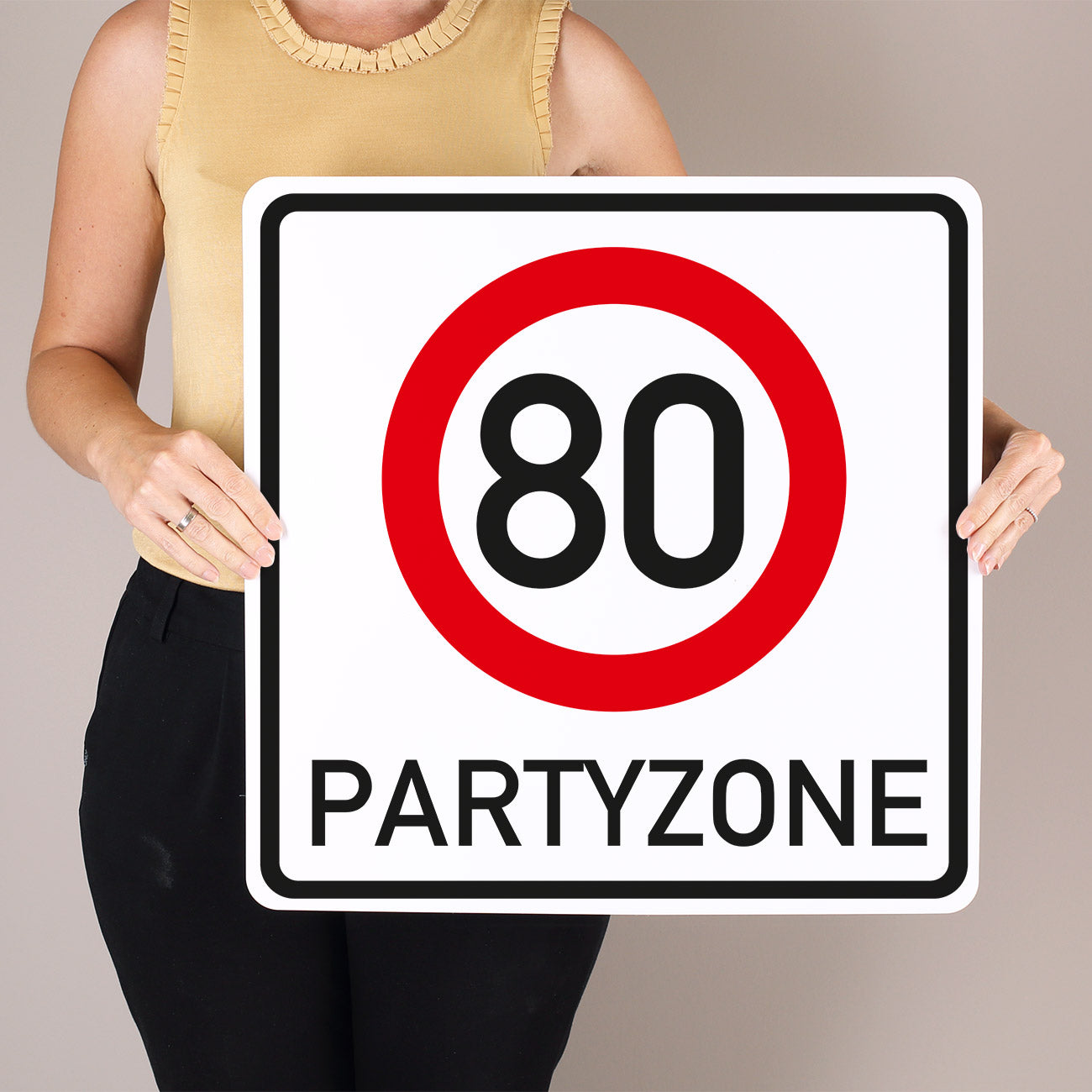 PVC Verkehrsschild zum 80. Geburtstag