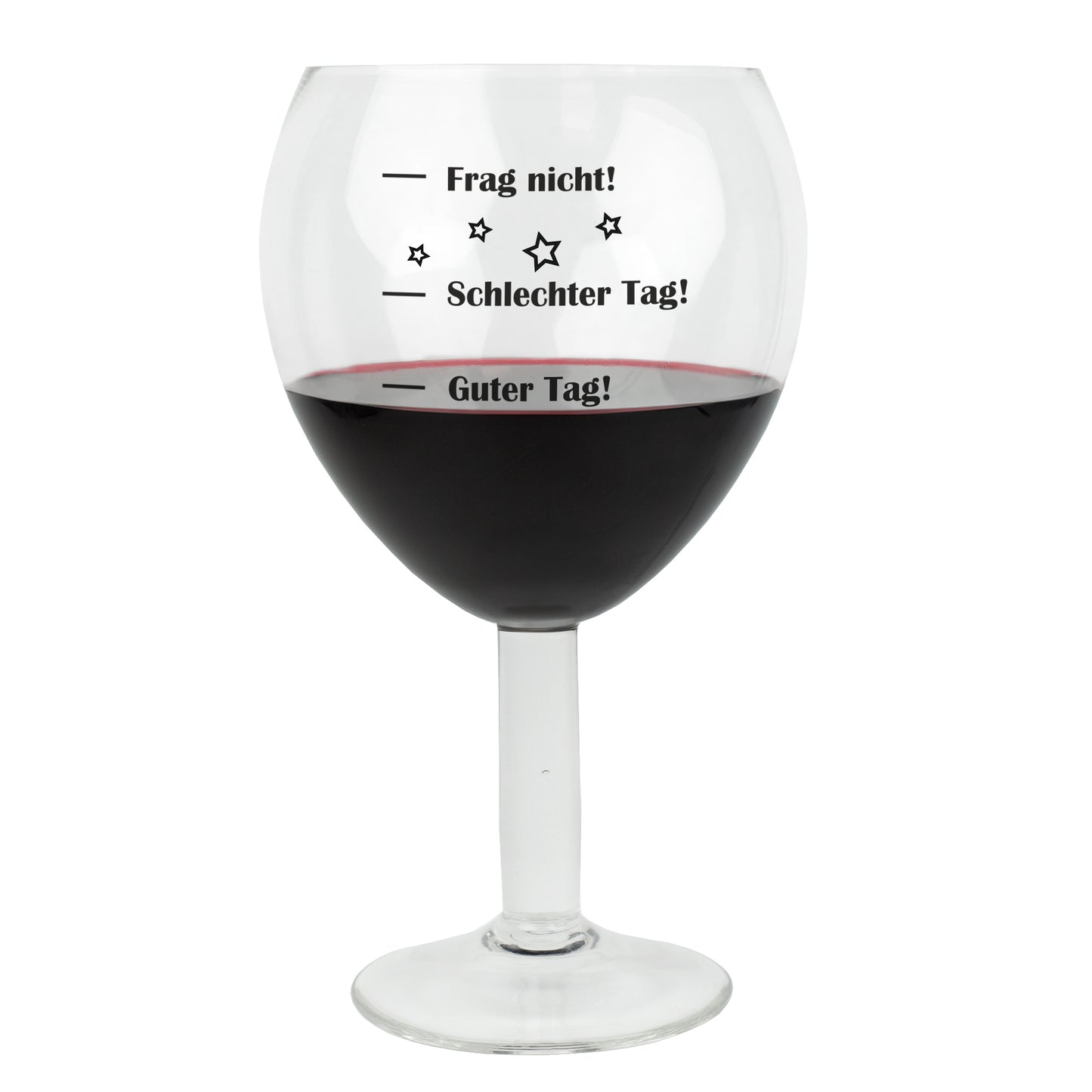 XXXL Weinglas 3 Liter mit Stimmungsbarometer | Lustiger Scherzartikel für Weinliebhaber als Geschenk