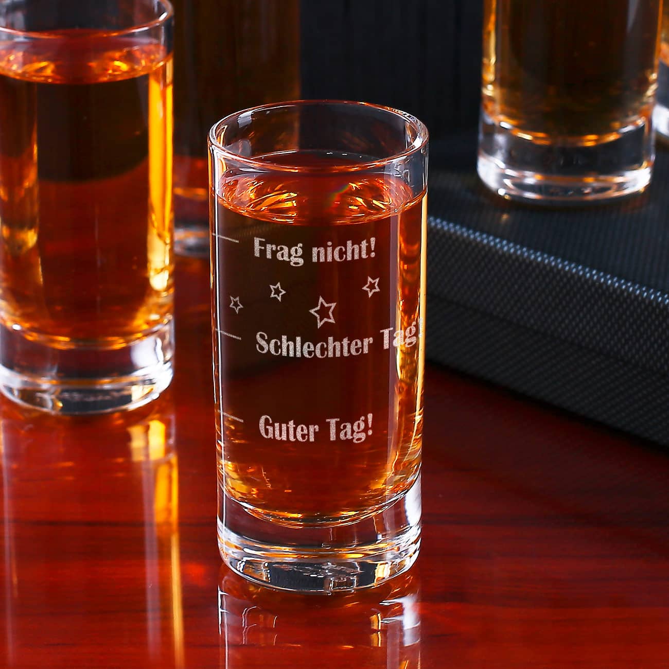 Schnapsglas mit Stimmungsbarometer