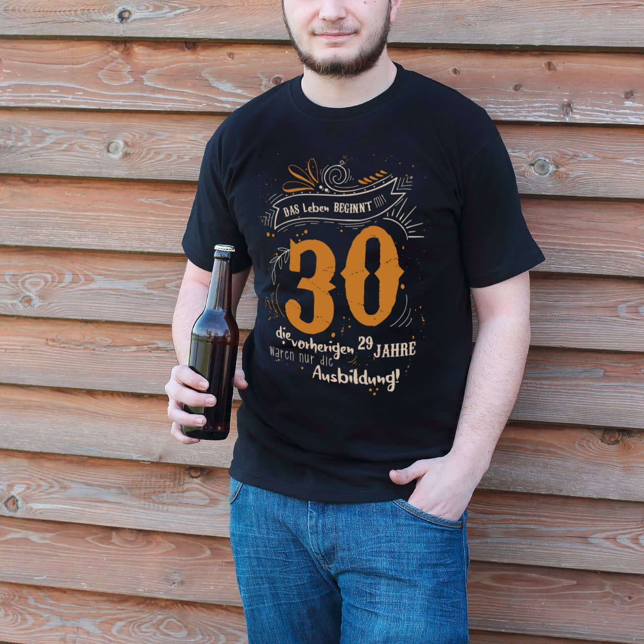 Geburtstagsshirt - Das Leben beginnt mit 30