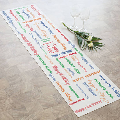 Happy Birthday Tischläufer 1,50m lang