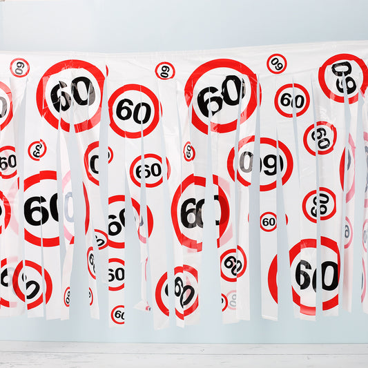 Folienbanner mit Fransen zum 60. Geburtstag