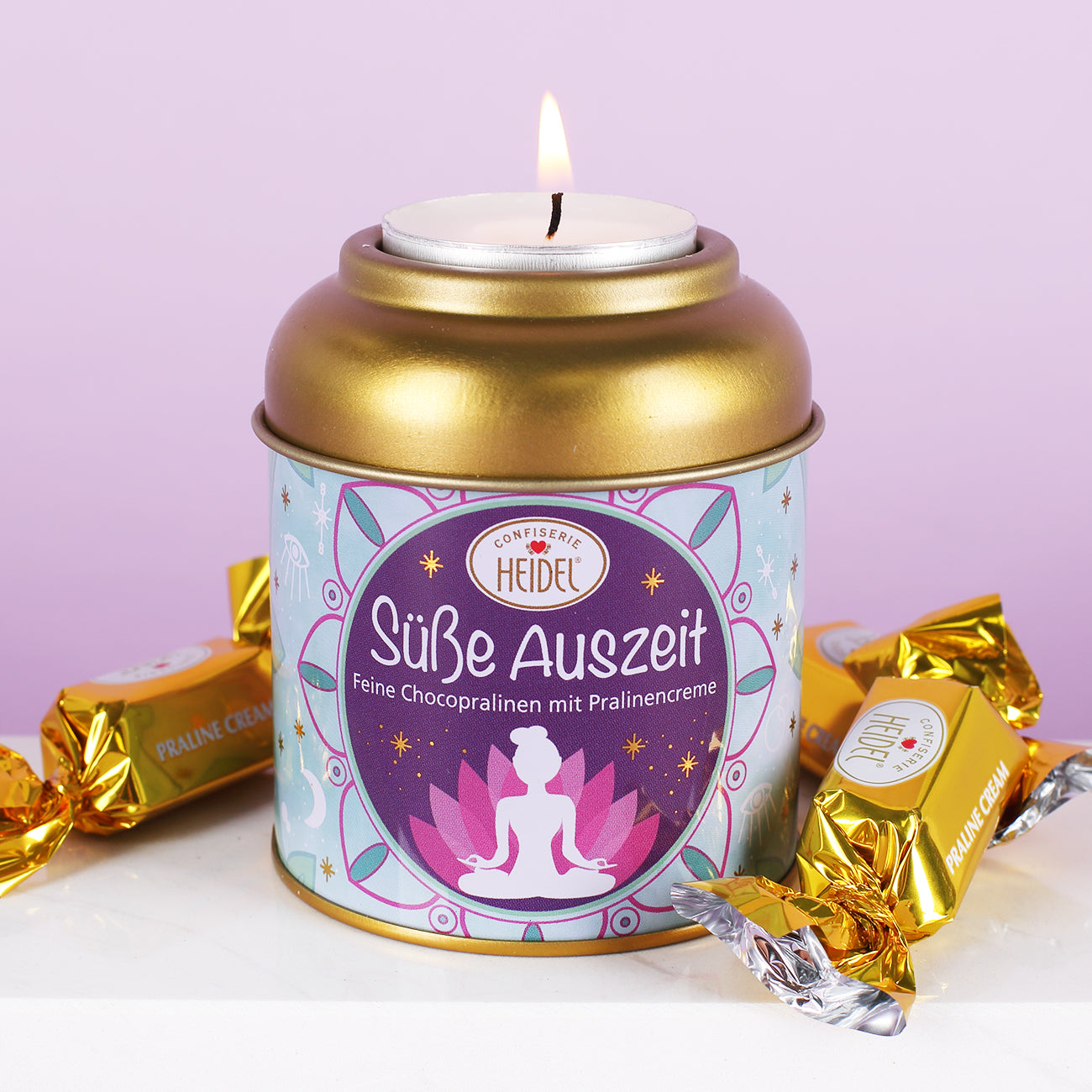 Süße Auszeit - Schokolade mit Pralinencreme in besonderer Dose