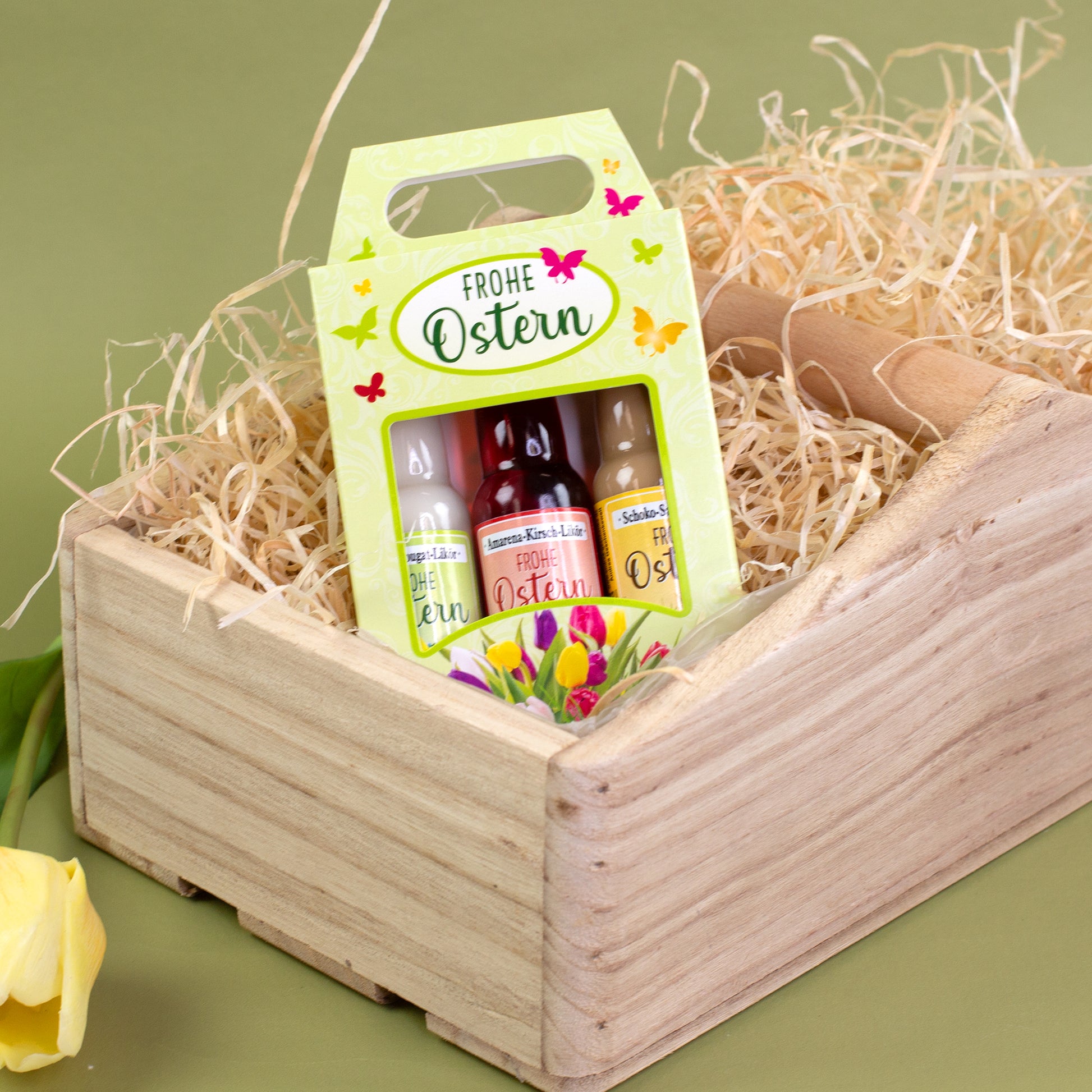 Oster Geschenkset mit drei Likör Miniaturen in dekorativer Verpackung