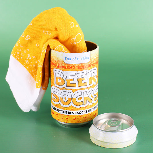 Biersocken in Metalldose