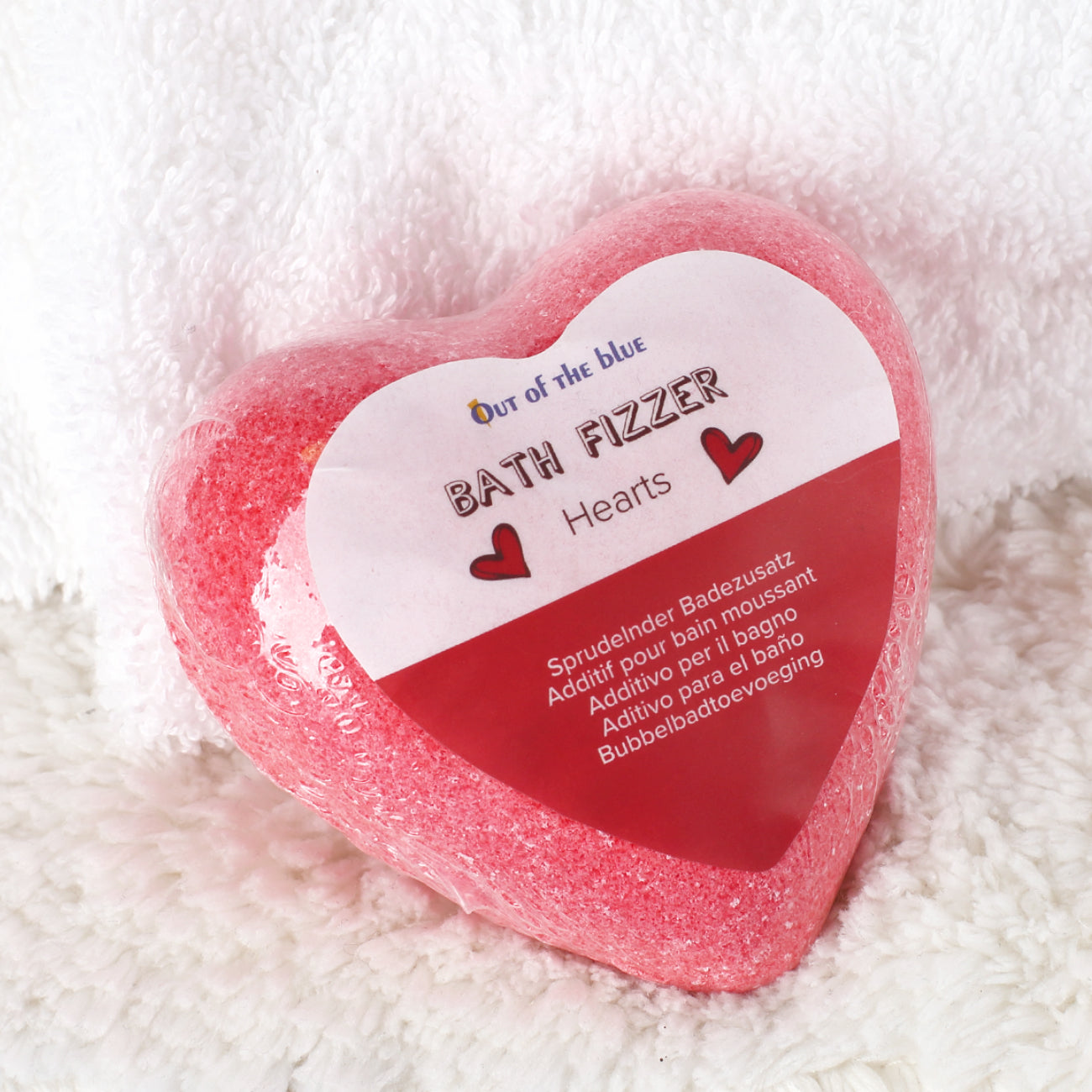 Sprudelnder Badezusatz in Herzform