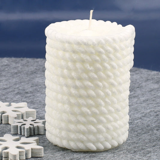 weiße Stumpenkerze