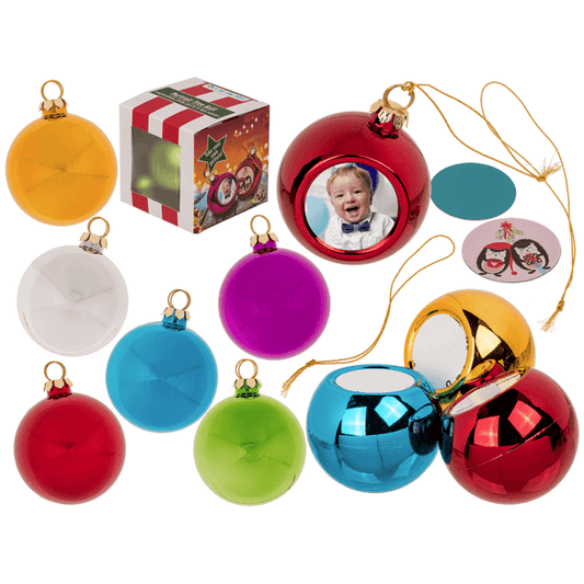 DIY Baumkugel in verschiedenen Farben mit Foto-Klebepad