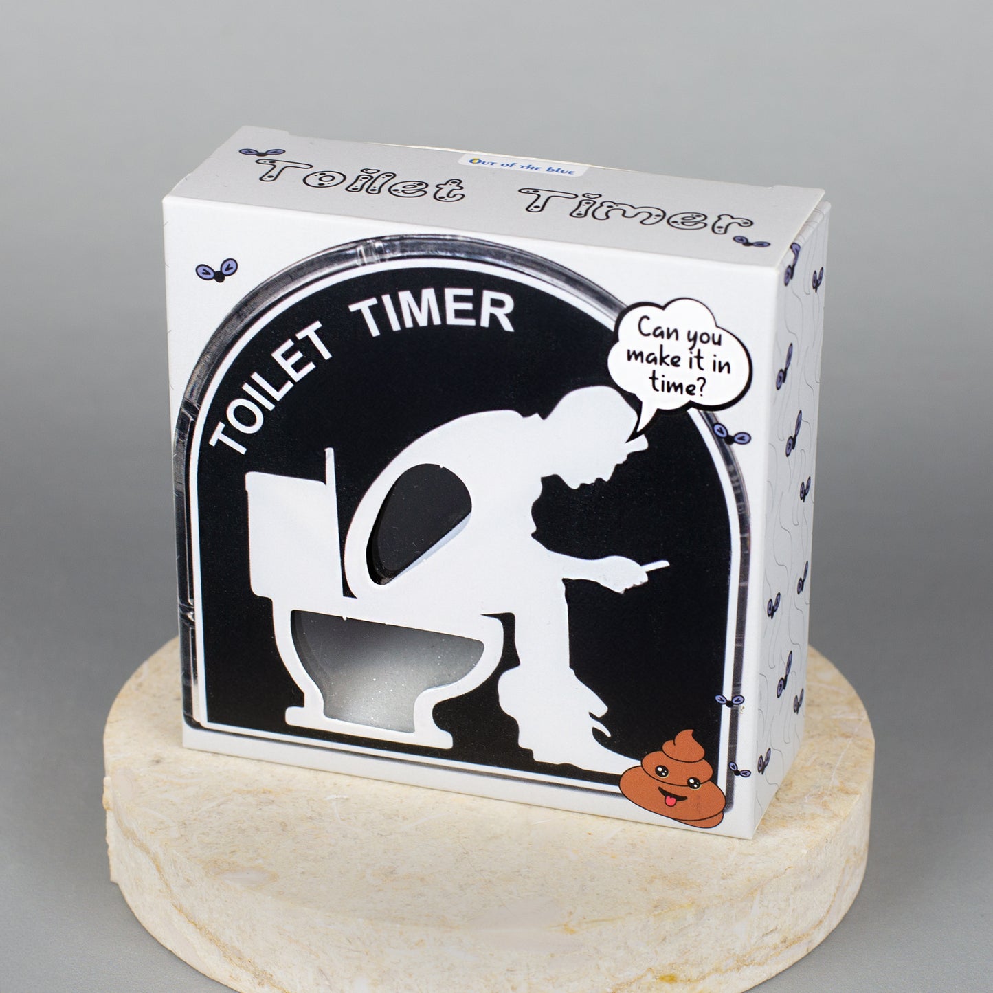 Toilet Timer im Geschenkkarton mit humorvollem Motiv und Aufdruck