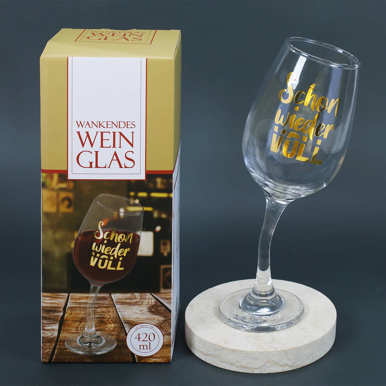 420 ml Weinglas mit seltsamer Form