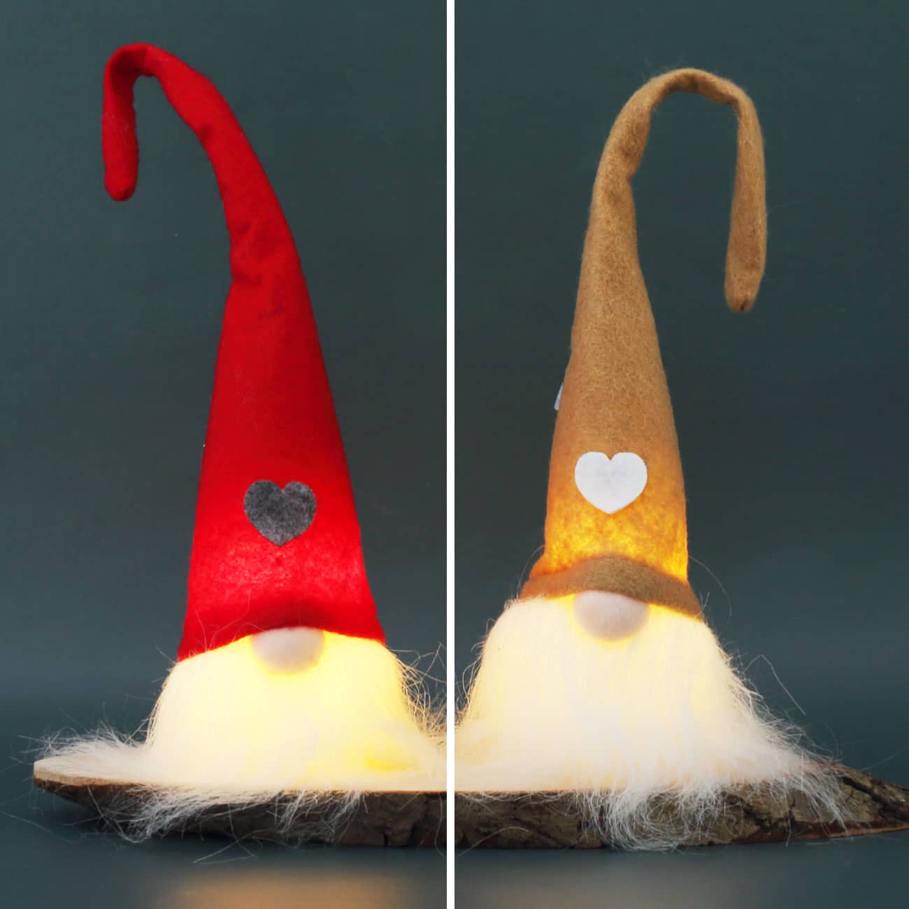 Weihnachtliche Weihnachtswichtel Dekoration mit LED Licht