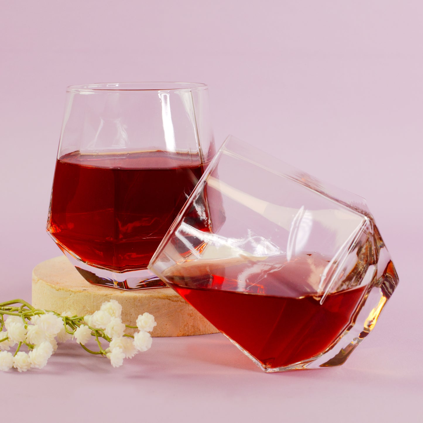 Diamant-Gläser im 2er Set | 330 ml