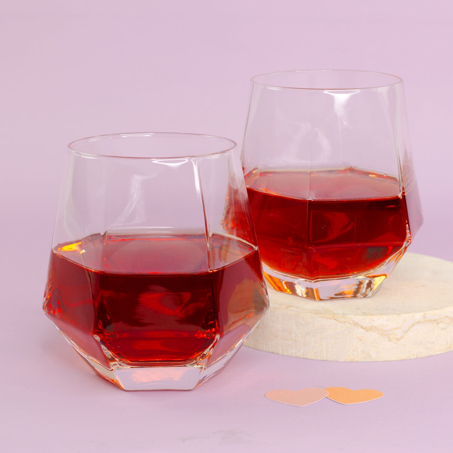 Diamant-Gläser im 2er Set | 330 ml