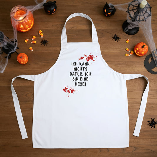 Personalisiertes Halloween-Kostüm | Schürze mit Blutspritzern und Wunschtext | 2 Farben