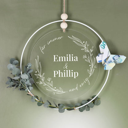 Für immer und ewig - Acrylbild als Hochzeits- oder Einzugsgeschenk