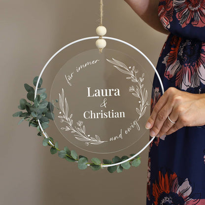 Für immer und ewig - Acrylbild als Hochzeits- oder Einzugsgeschenk