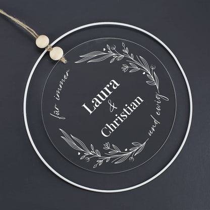 Für immer und ewig - Acrylbild als Hochzeits- oder Einzugsgeschenk