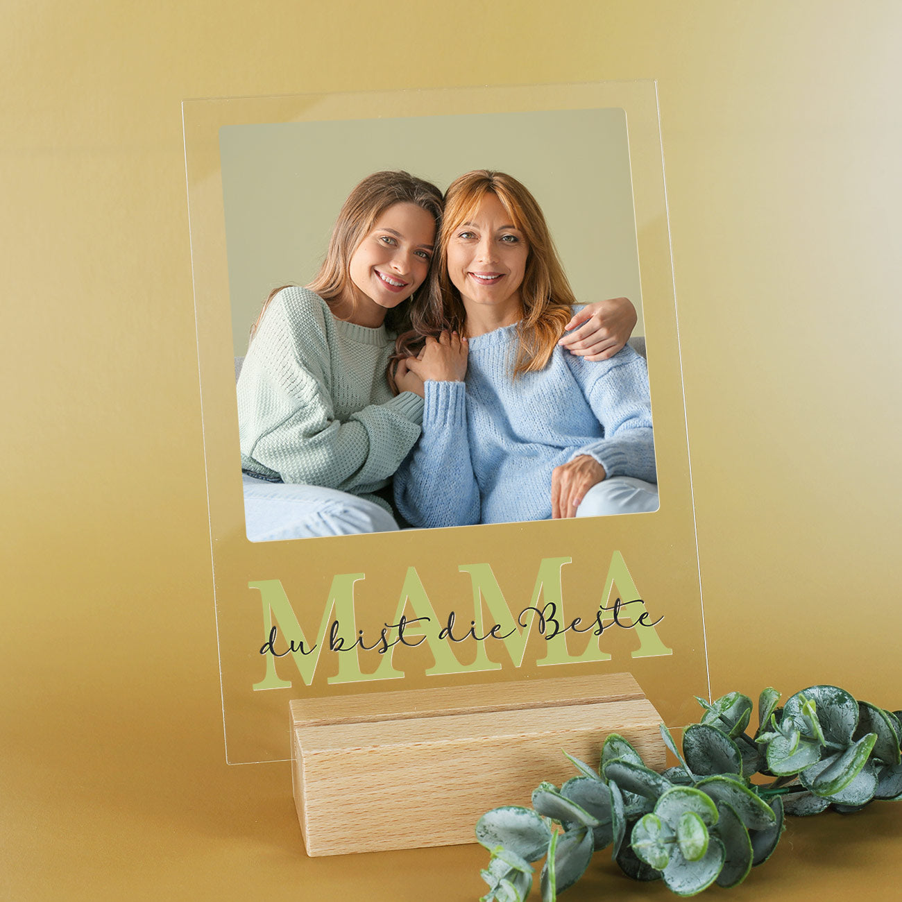 Mama Schriftzug kann farblich angepasst werden
