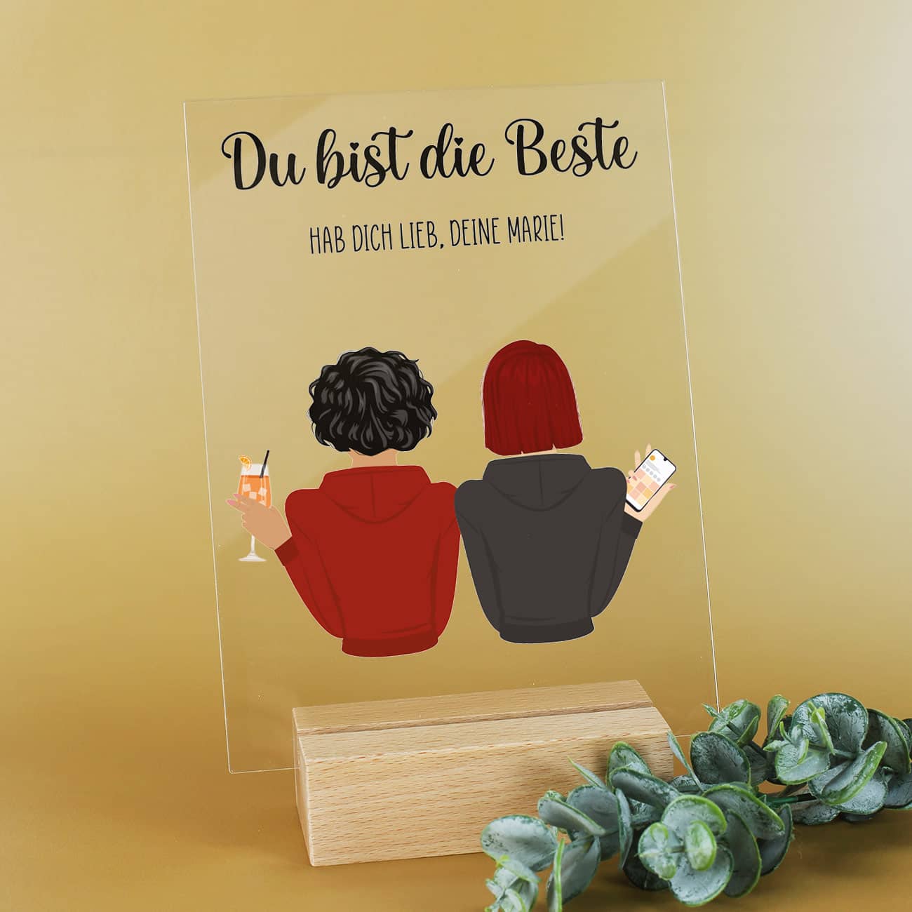 Als Geschenk für die beste Freundin mit personalisiertem Motiv