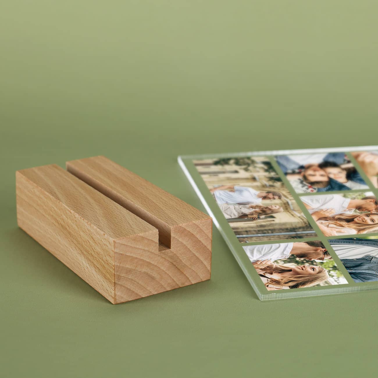 Acrylfoto mit Holzsockel