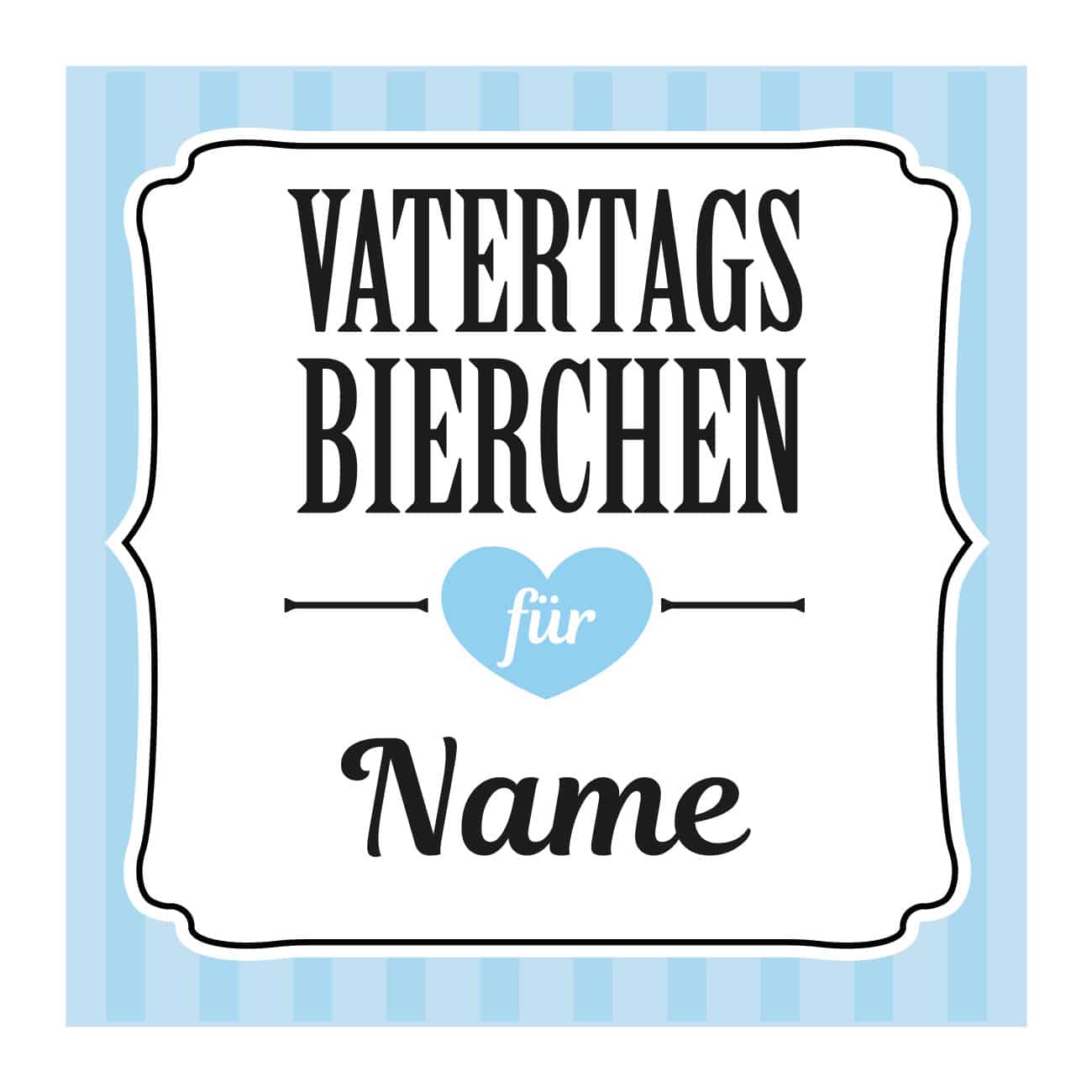 Vatertagsbierchen Flaschenaufkleber für Ihren Papa zum Vatertag