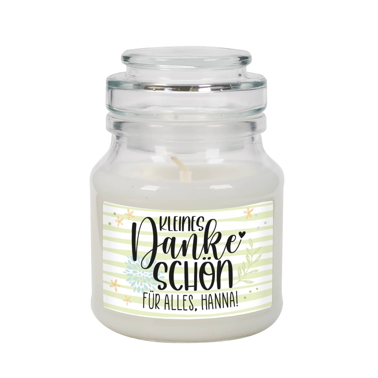 Kleines Dankeschön Schriftzug mit Text personalisiert