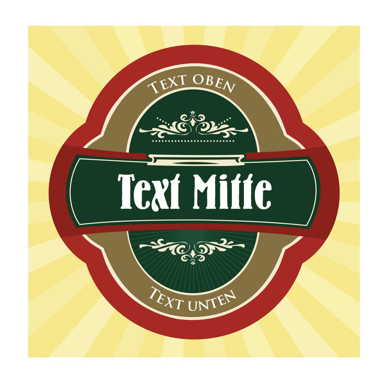 20er Bieraufkleber Klassik mit Wunschtext