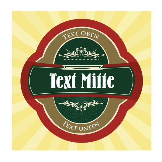 20er Bieraufkleber Klassik mit Wunschtext