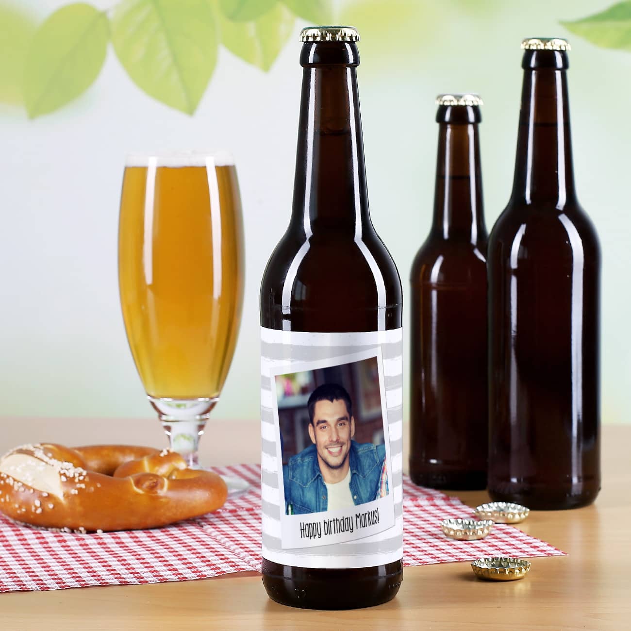 Flaschenaufkleber mit Fotodruck