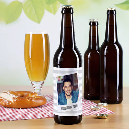 Flaschenaufkleber mit Fotodruck