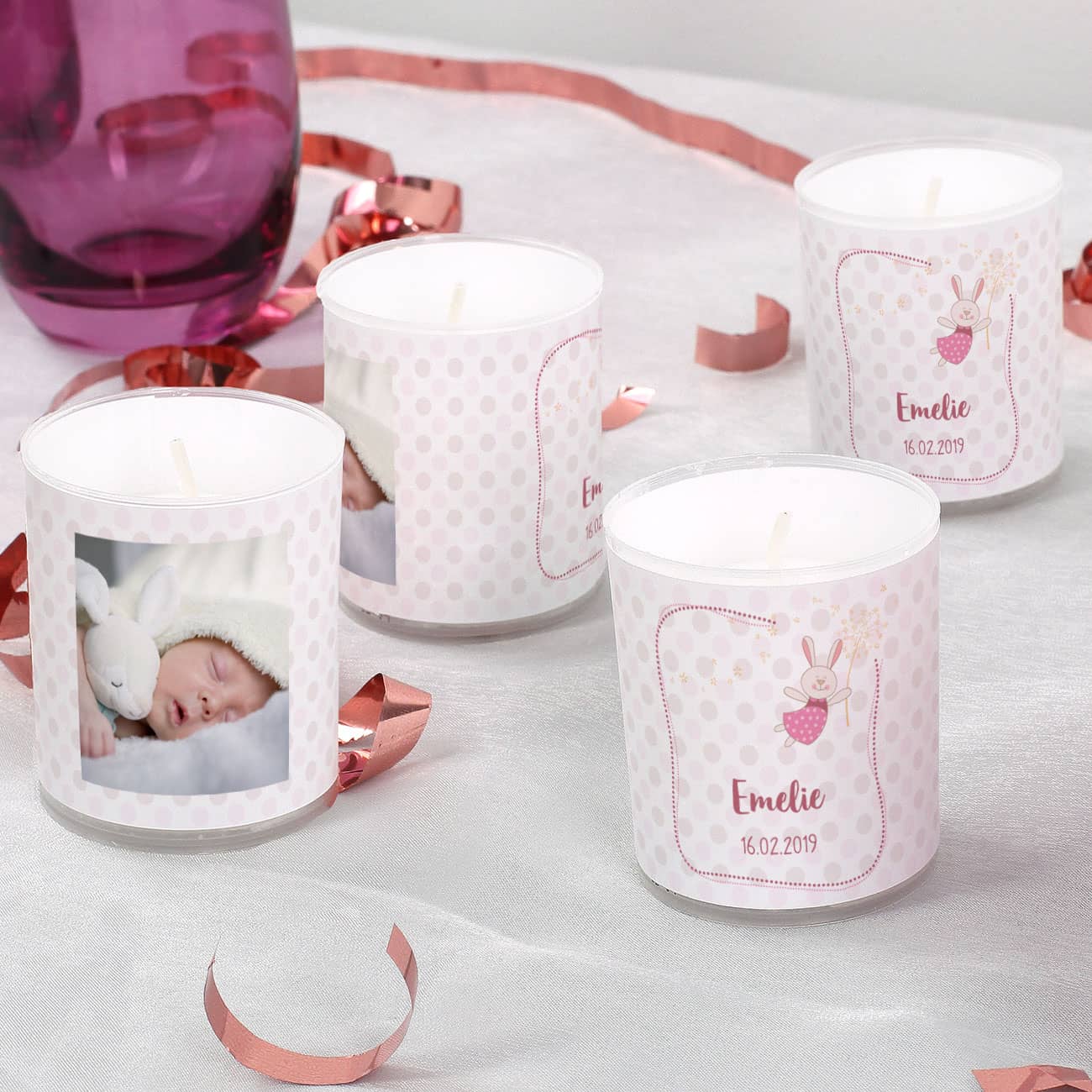 Tischdeko zur Taufe, 1. Geburtstag oder zum Babypullern