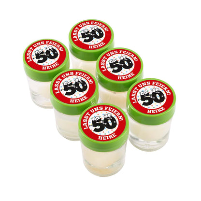 6er Set mit Ihren Angaben bedruckt