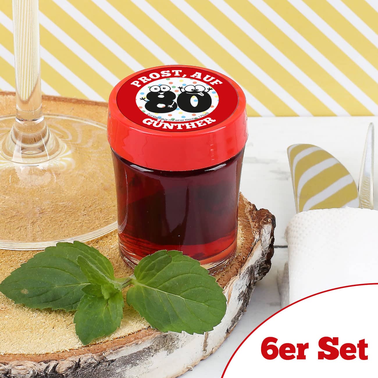 Persönlicher Schnaps zum 80. Geburtstag