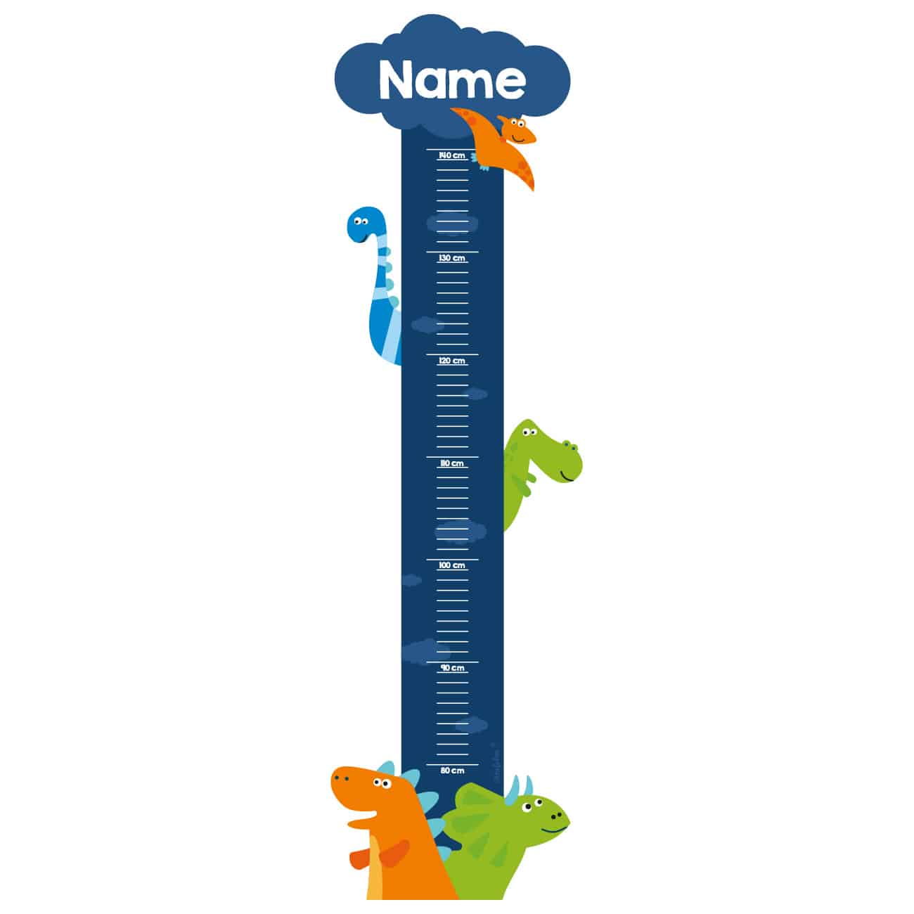Selbstklebender Wachstumsmesser mit Namensaufdruck