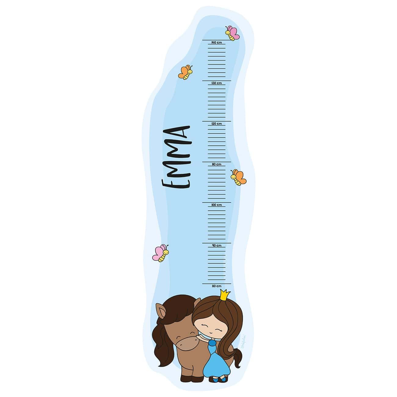 Wachstumsmesser mit Namensaufdruck