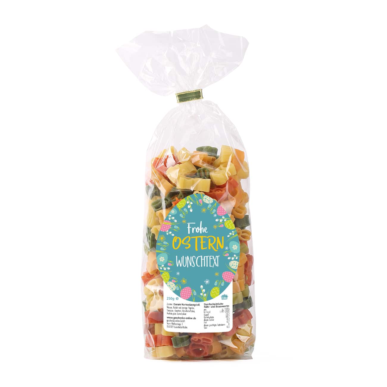 Frohe Ostern - Nudeln in Hasenform 