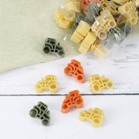 Bunte Trekker Nudeln mit Namensetikett