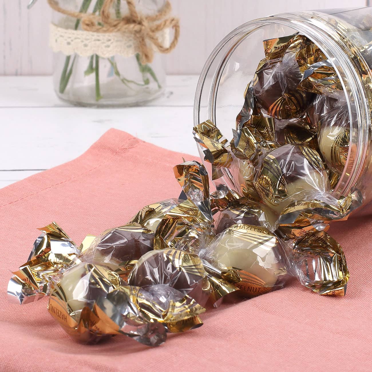 Pralinen einzeln verpackt.