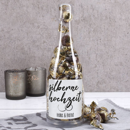 Pralinenflasche silberne Hochzeit