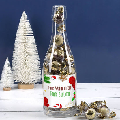 Leckere Weihnachtspralinen mit persönlichem Etikett