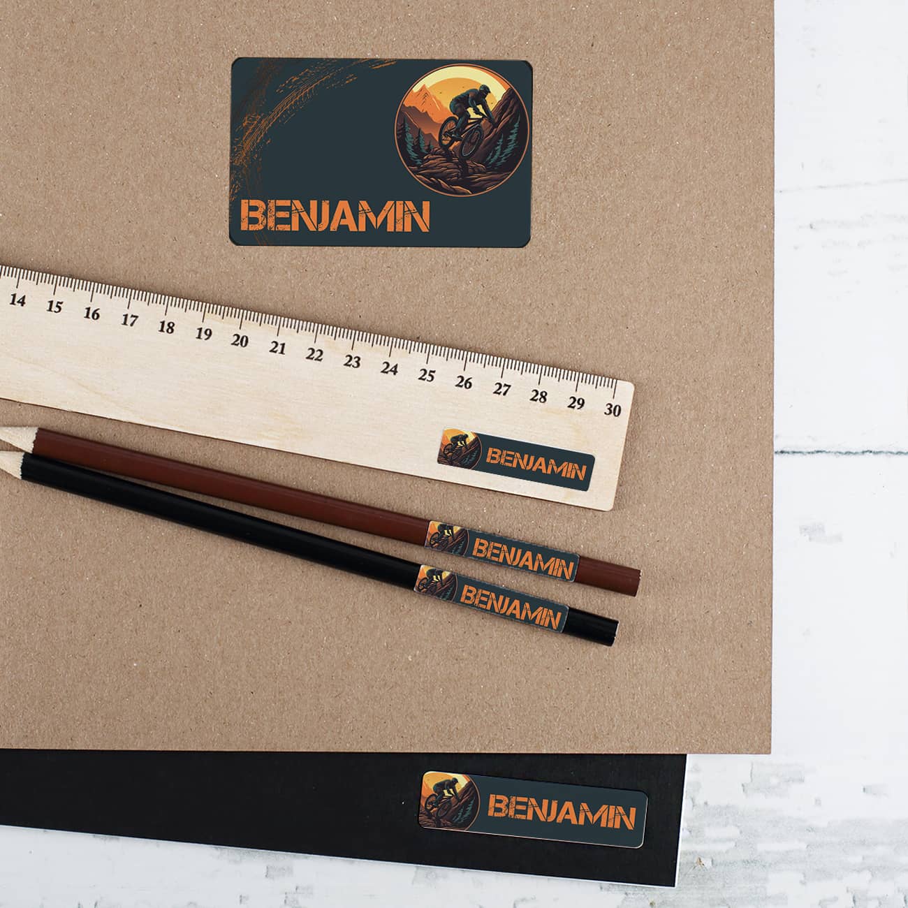 Schulaufkleber Mountainbike