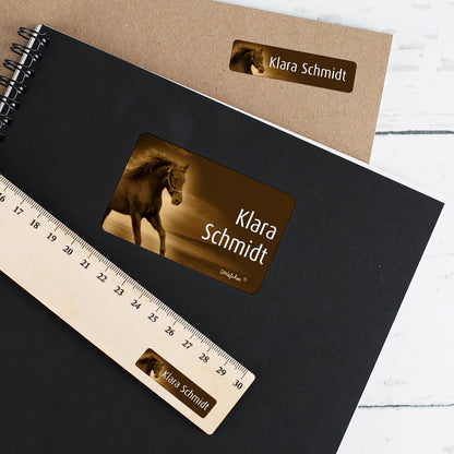 Schulaufkleber mit Pferdemotiv 