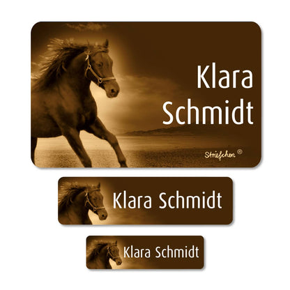 Schulaufkleber mit Pferdemotiv 