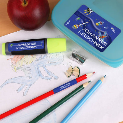 100 Namensticker - Weltall