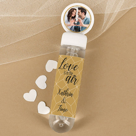 Braunes Motiv mit Foto und Namen